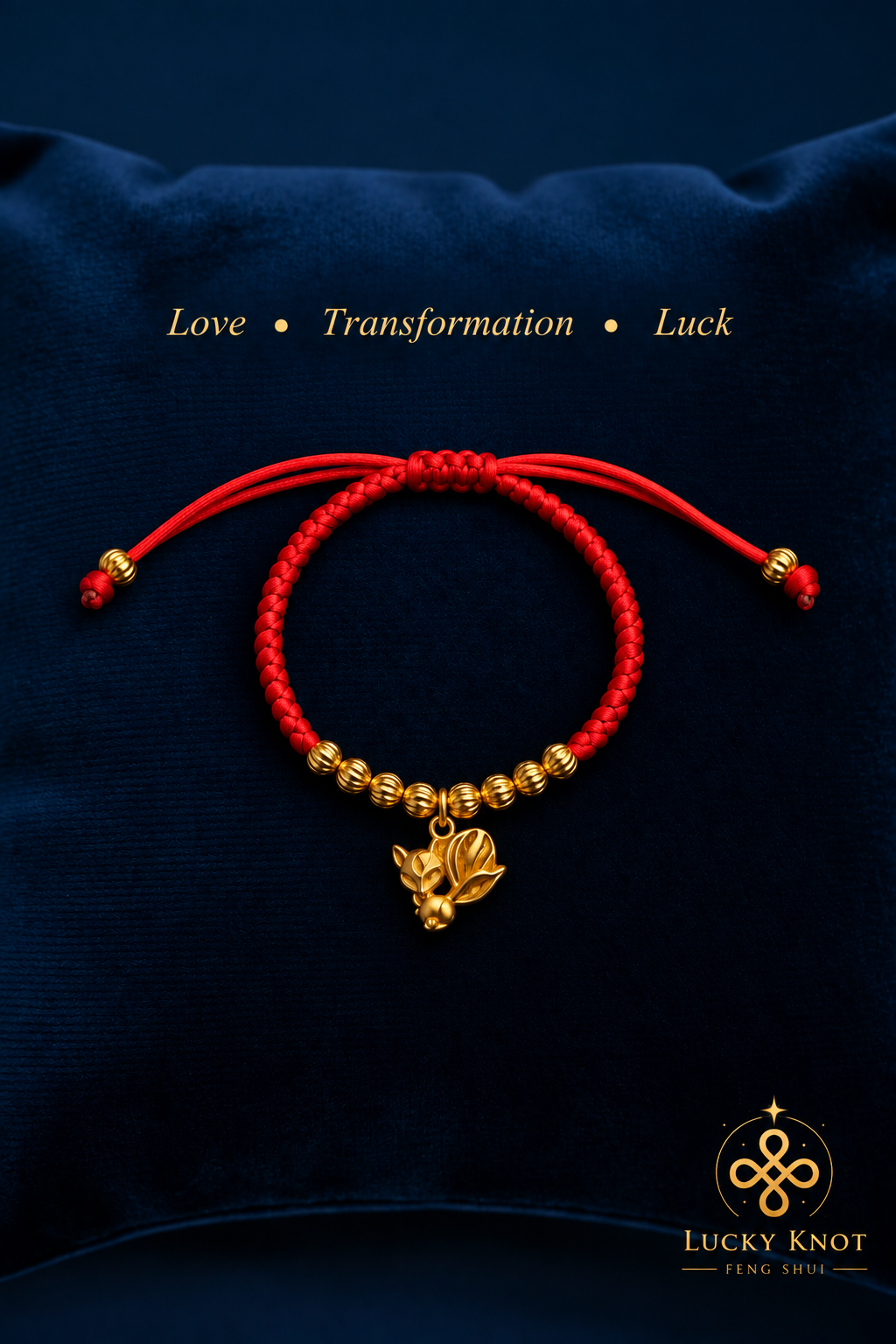 Nine-Tailed Fox Love Charm Bracelet - Gold plated